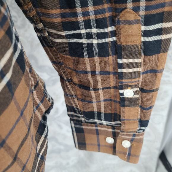 H&M lumberjack men's flannel button down long sleeve fall Size small plaid - Picture 4 of 9